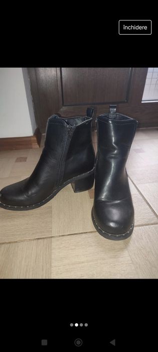 Cizme trei sferturi din piele