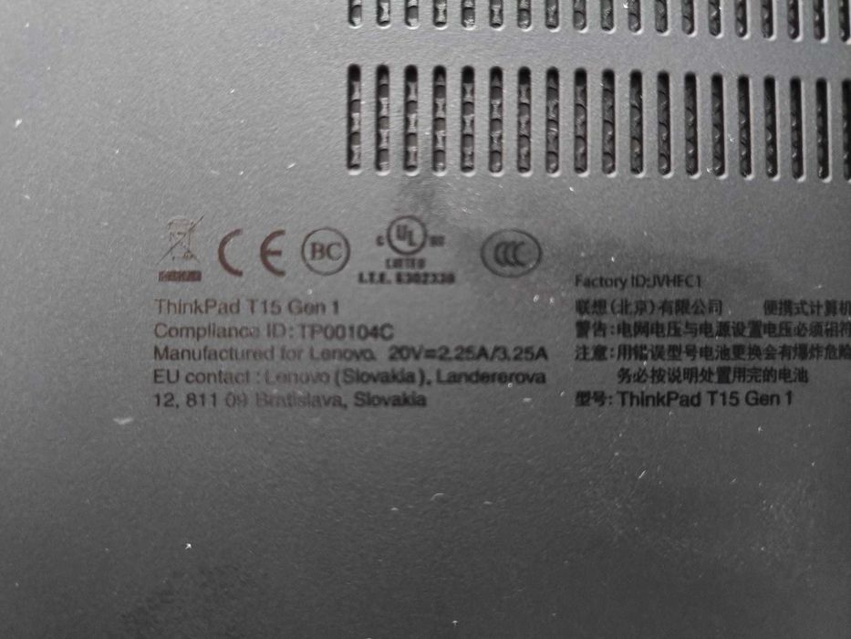 Laptop Lenovo ThinkPad T15 Gen 1