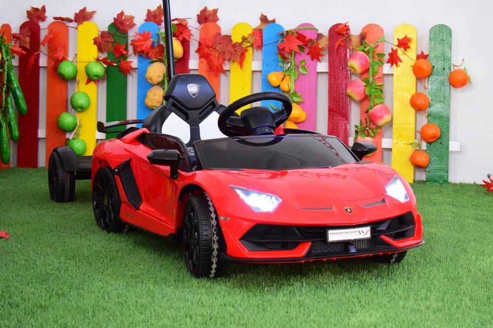 Masinuta electrica Lamborghini Aventador SVJ 12V cu HOVERBOARD #RED