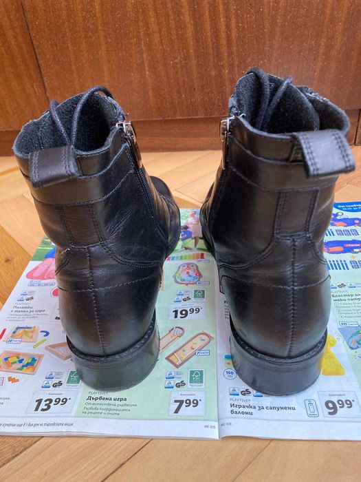 Ботуши естествена кожа, почти неизползвани