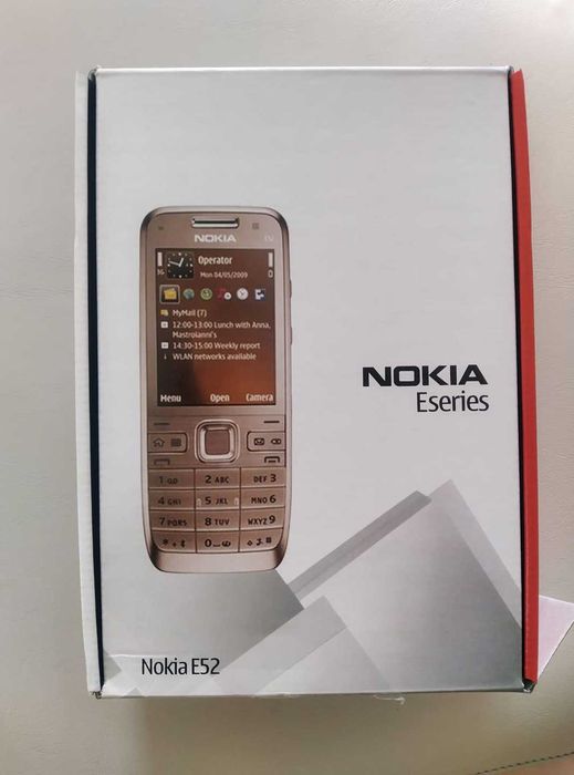 Мобилен телефон Nokia Нокиа E 52 Gold чисто нов 3.2MP640x480 15fps,