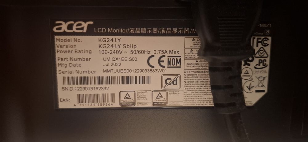 Монитор Acer 24 инча