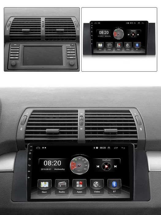 Мултимедия BMW X5 E53 E39 M5 Двоен дин Навигация плеър Android X5