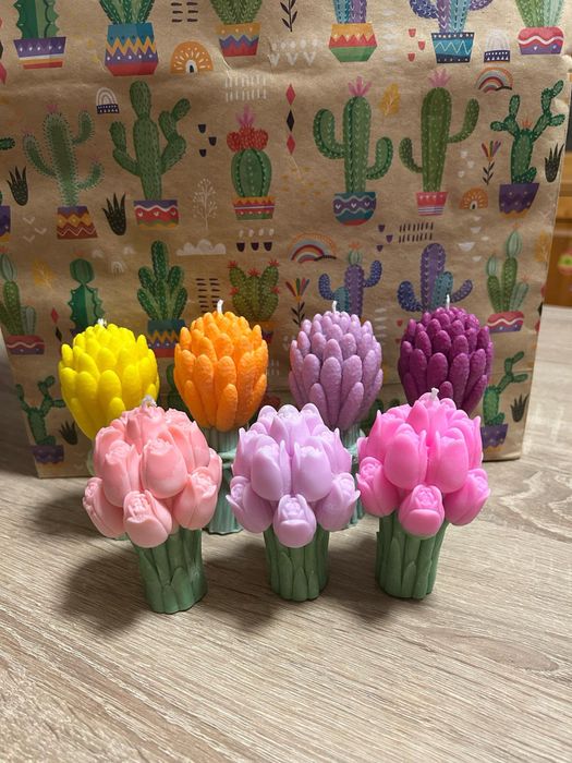 Свещи от пчелен и соев восък