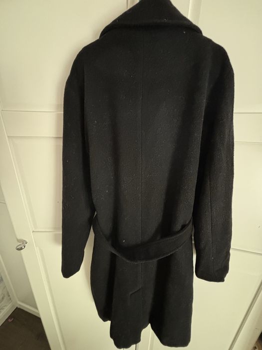 Дамско черно палто вълна Aggata, S