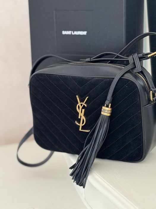 Saint Laurent YSL Lou Camera Bag бархат / кожа, оригинал