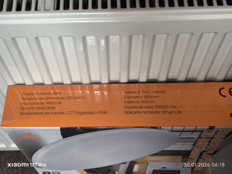 plafonieră LED RGB TUYA 48W, nouă, in cutie, garanție