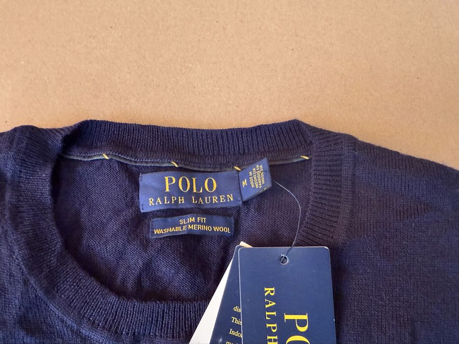 100% мерино вълна POLO RALPH LAUREN Merino Wool Crew Neck ОРИГИНАЛЕН