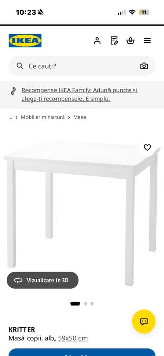 Set masa cu scaune copil de lemn Ikea