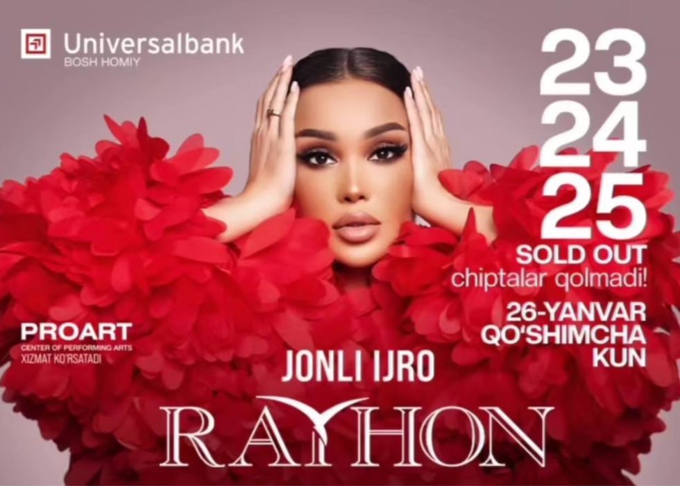 Rayhon kansert bleti bor