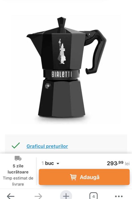 Cafetiera Bialetti all black