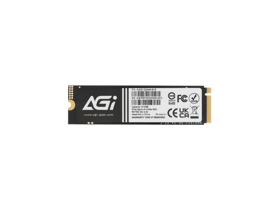 | SSD AGI 512GB NVMe Gen4x4 M.2