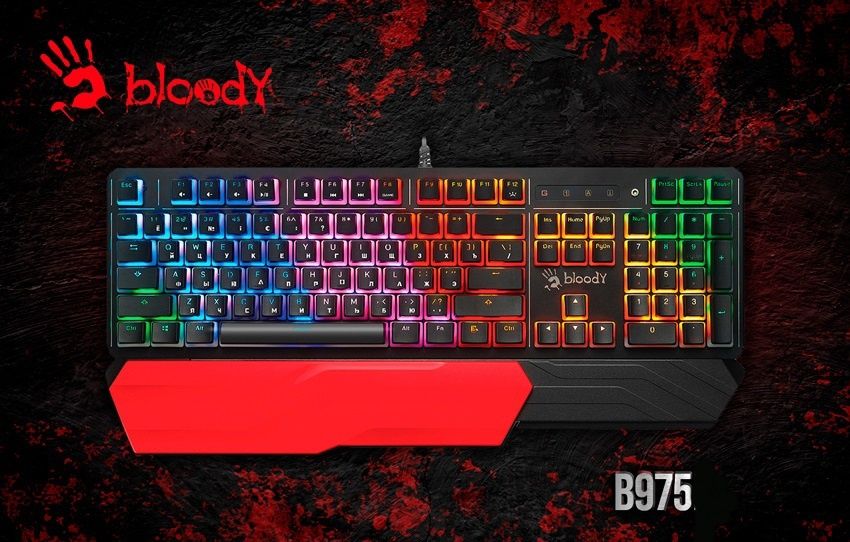 Bloody B975 СКИДКА Механическая Клавиатура Русская Раскладка