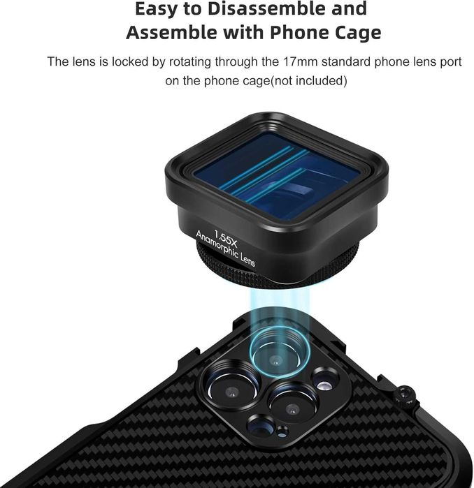 Andoer Анаморфотичен филмов обектив за смартфон 1.55X