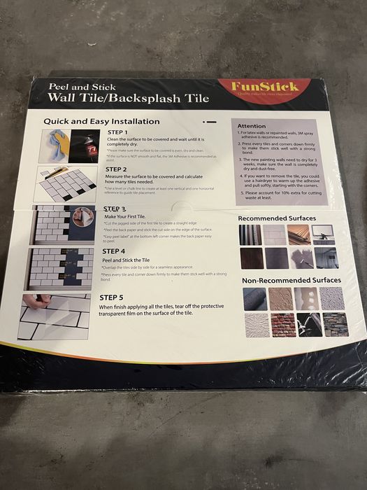 Folie adeziva autocolanta 3D pentru bucatărie - 15 buc 30x30 - noua