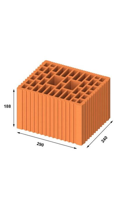 Caramida Brikston GV 290 x 240 x 188 mm și 290 x 240 x 138 mm