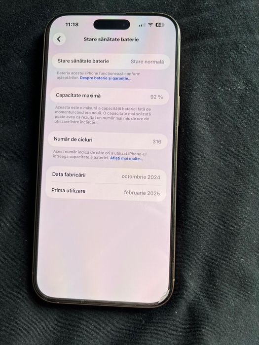 Iphone 16 Pro Max - 256GB - impecabil - garantie valabila