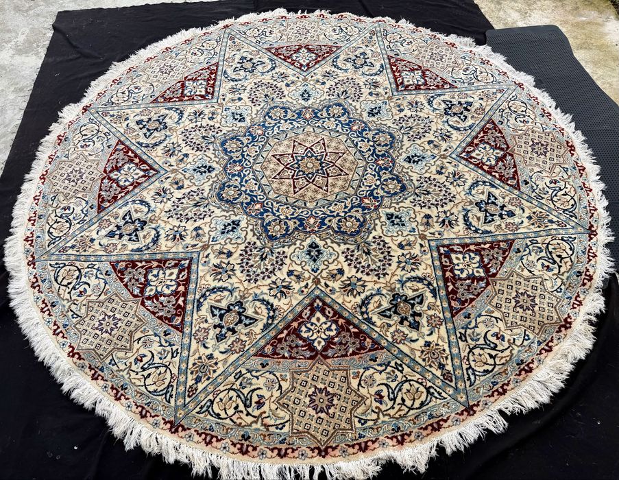 Ръчно Тъкан Оригинален Персийски Коприна и ВълнаКилим (Nain)