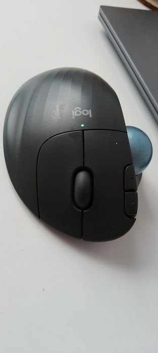 Mouse Logitech ERGO M575S Wireless Trackball, Graphite, Blue Ball