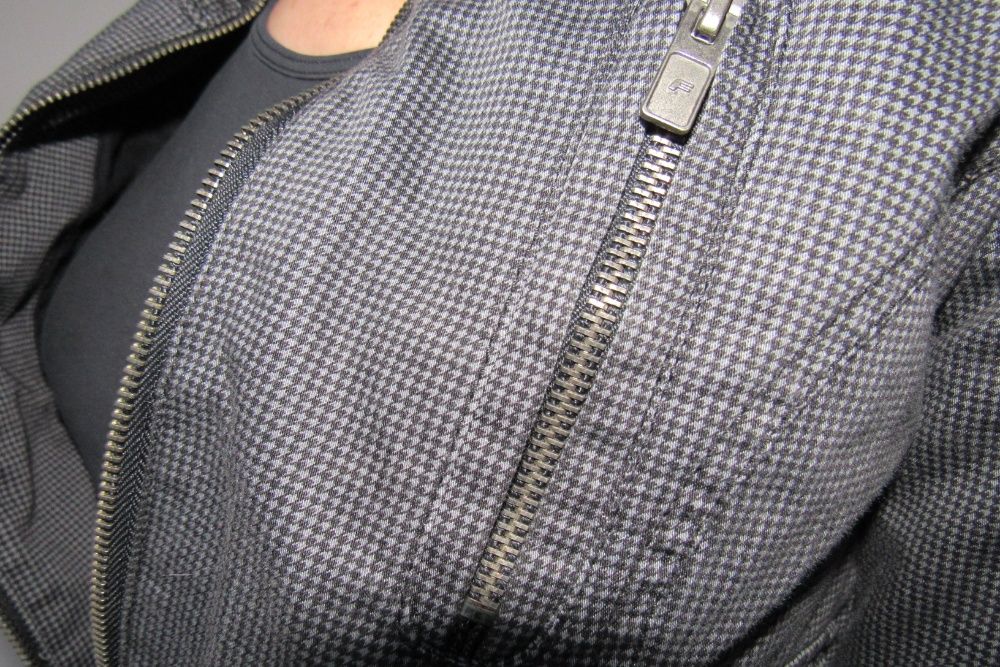 Geaca jacheta dama din textil marime S culoare gri imprimat