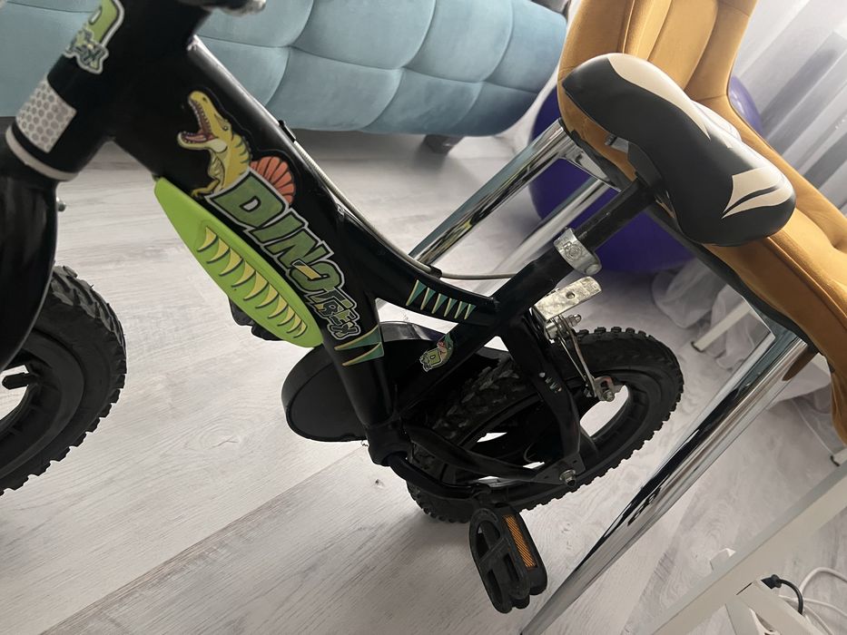 Bicicleta copii 12 inch Dinozaur T-Rex, 3 ani +