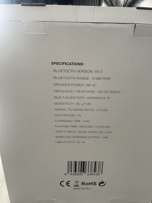 Măsuță inteligentă bluethooth/incarcare wireless