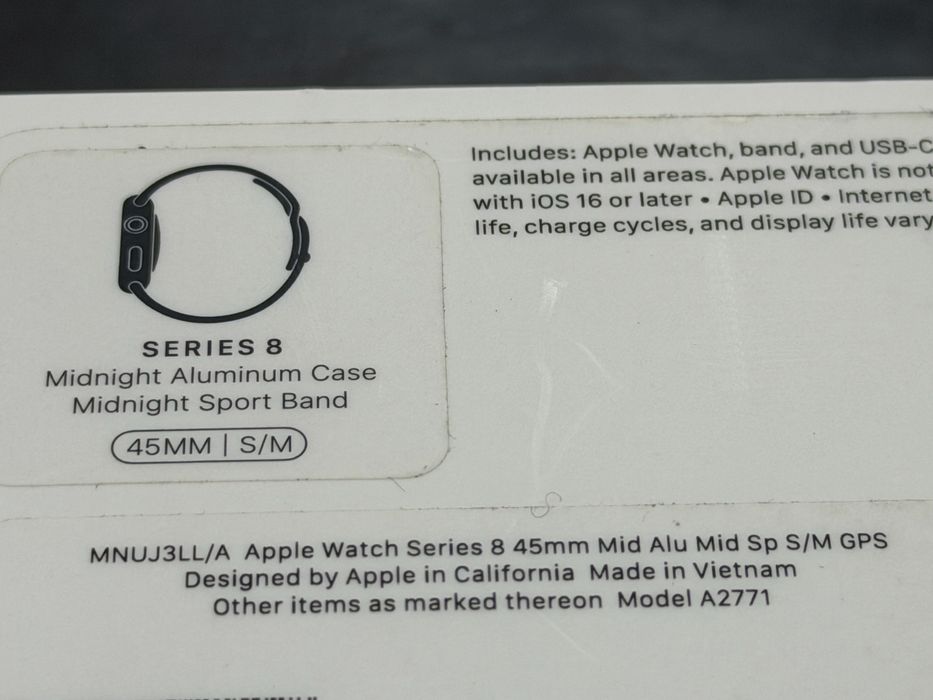 Apple watch 8 45mm midnight