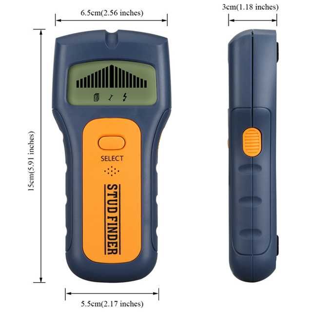 Уред за сканиране на кабели, метал и дръво в стена