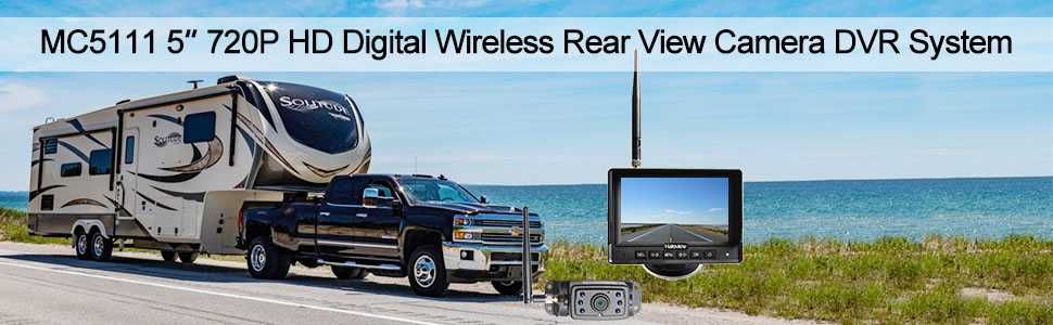 Чисто нова безжична система камера за задно виждане Haloview MC5111 5” 720P HD IP69K DVR за кемпер каравана камион
