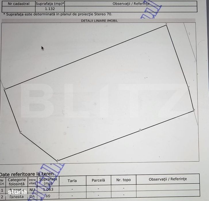 Teren extravilan cu partial intravilan, 1.132 mp – Ponor, Alba