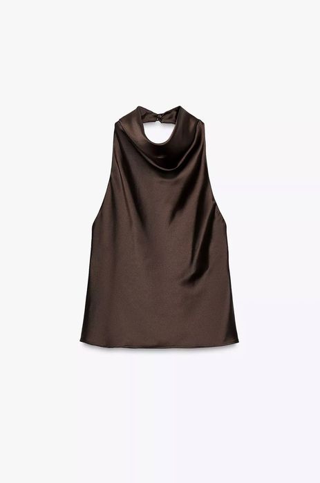 Сатенен топ ZARA