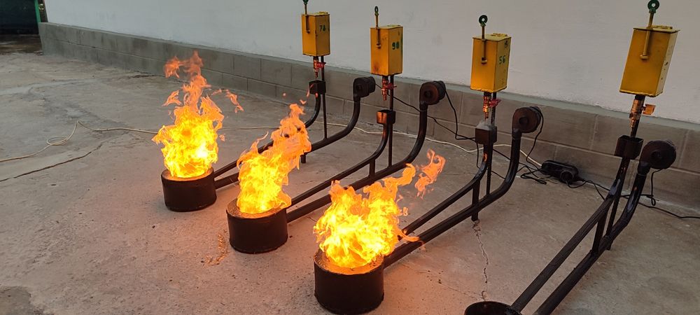 Горелки на отработке.