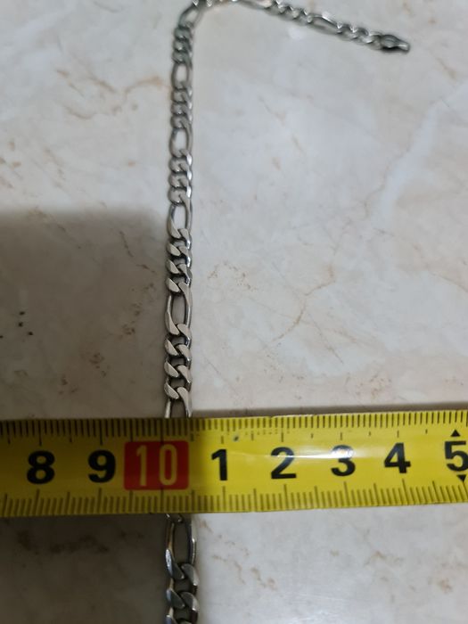 Lant argint italy 925,model figaro 3 zale cu una,nou impecabil
