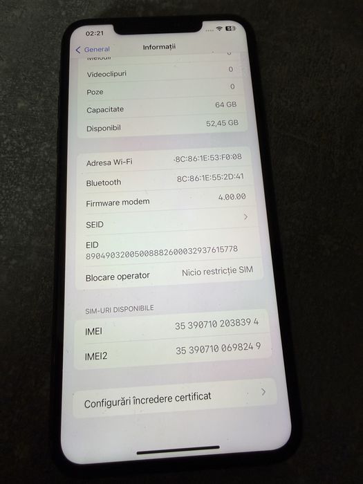 Iphone 11 Pro Max /64 gb ,liber de retea