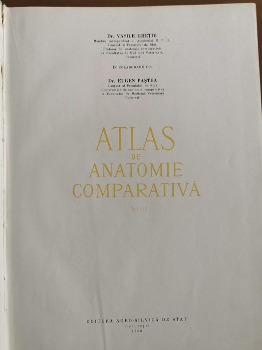 Atlas de Anatomie Comparativă