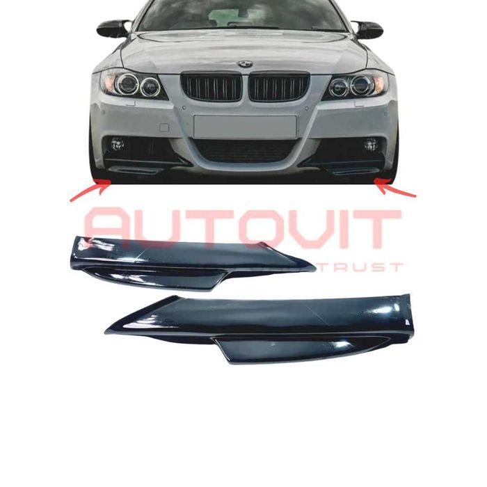 Сплитери GT за предна M Technik броня – BMW E90 / E91 (2005-2008)
