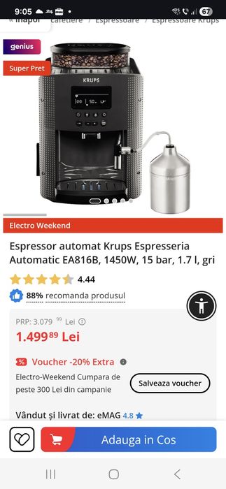 Espressor Automat Krups 15 Bari