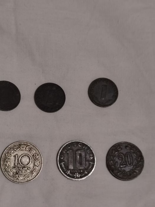 Lot de 8 monede istorice austriece – De la Imperiu la Republică (Piese autentice de colecție)