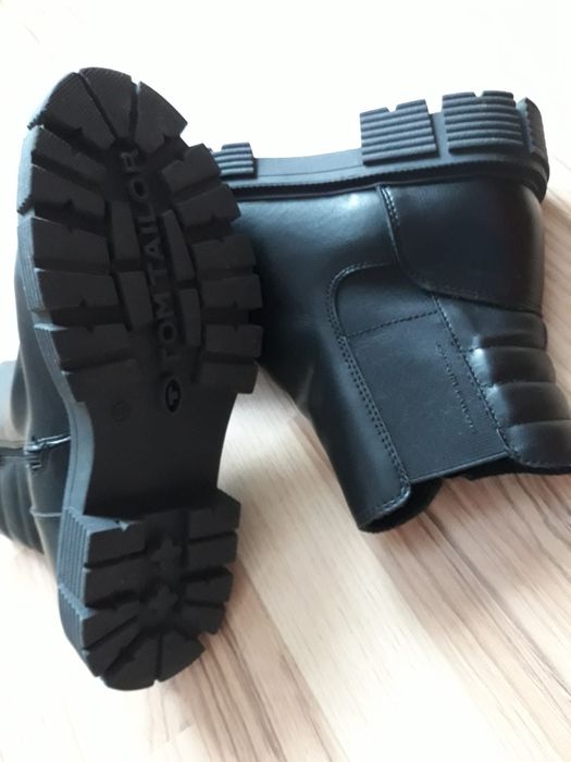 Ghete Tom Tailor piele naturală 100%