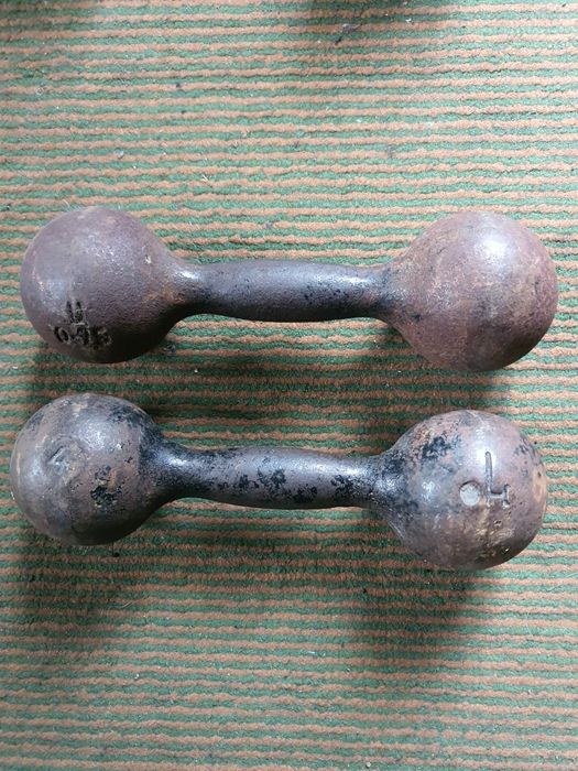 Гантели советские  и современные разные