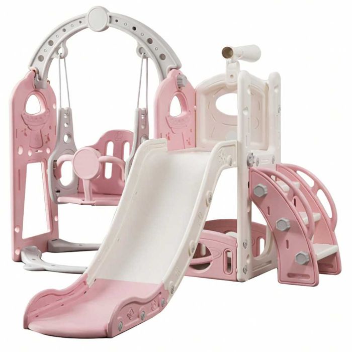 Детска пързалка с люлка 4 в 1 – за дома и двора, стабилна и безопасна конструкция