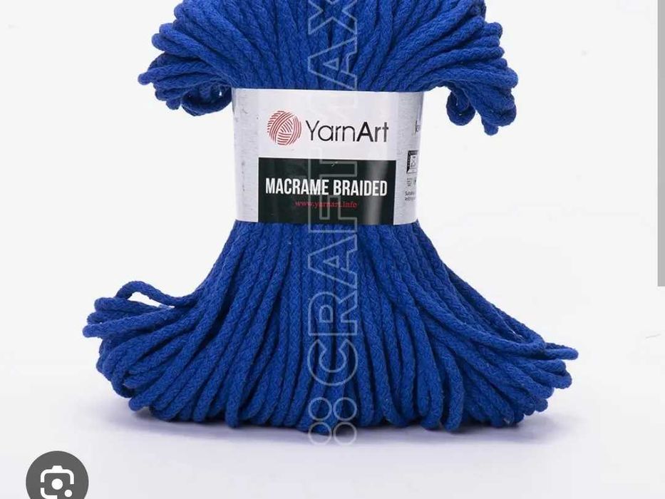 Macrame Braided Yarnart 5 мм хлопковые шнуры