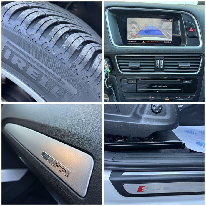 Audi Q5 SLine/2016/Facelift/Quattro/2.0 Tdi 190cp/Euro6/Cutie automata/Plafon panoramic/Anvelope NOI 2026/Camera marsarier/PieleAlcantara/Garantie