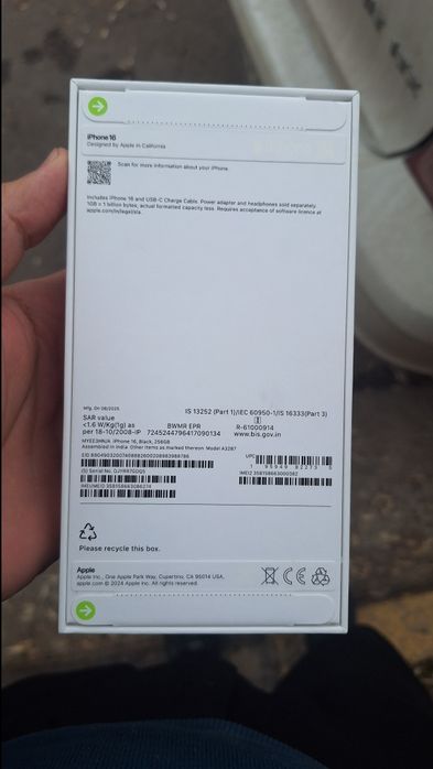 IPhone 16 qora 256 sim