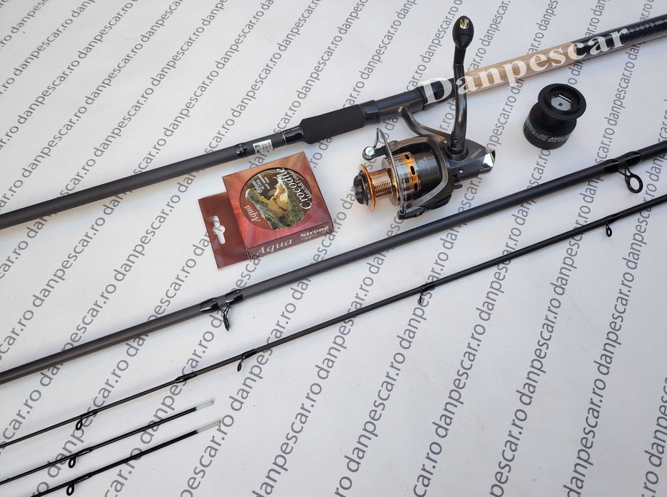 SET FEEDER Lanseta DEXTER 3,90m 180gr + Mulineta EFB4000 6 rulmenti si 150m fir