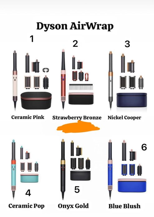 Мультистайлер фен Dyson последний оттенок Strawberry bronze/Blush Pink