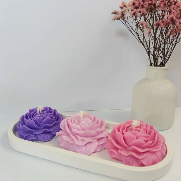 Свеча пион с ароматом