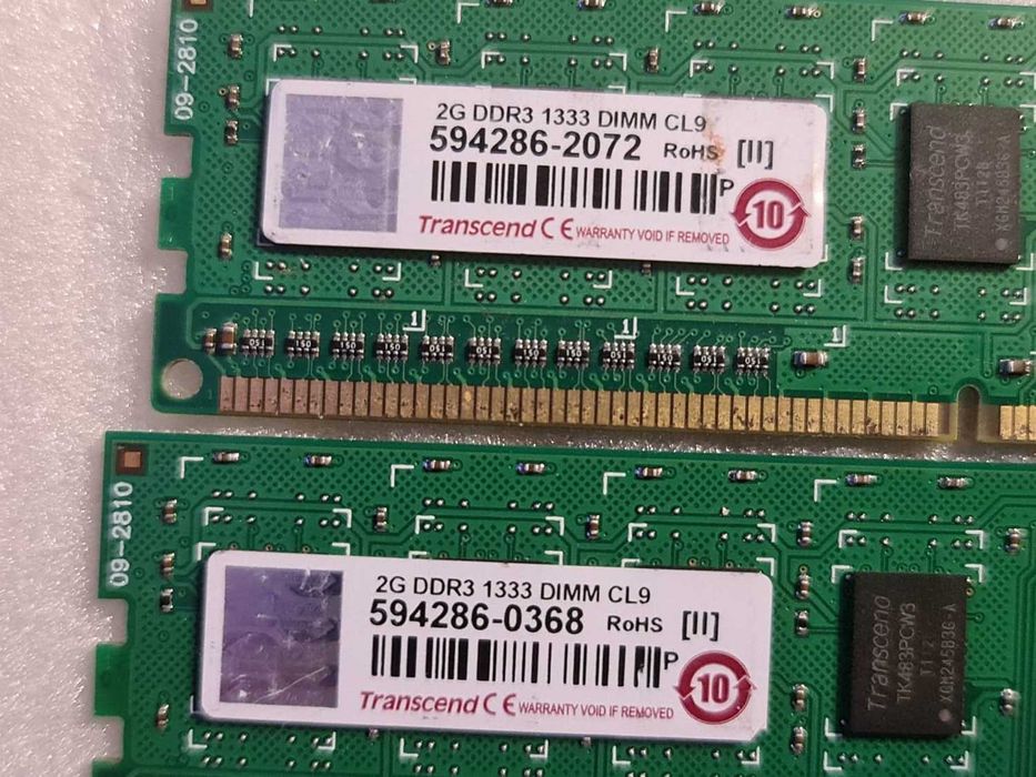 Memorie RAM desktop Transcend 2GB DDR3-1333MHz - poze reale