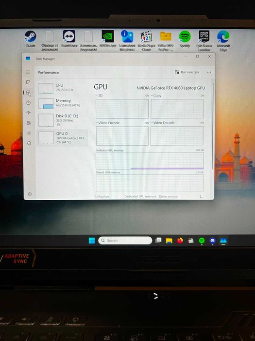Laptop ASUS TUF A15 / RYZEN 7 / 16 GB RAM DDR5 / RTX 4060 * Krom Amanet Margeanului *