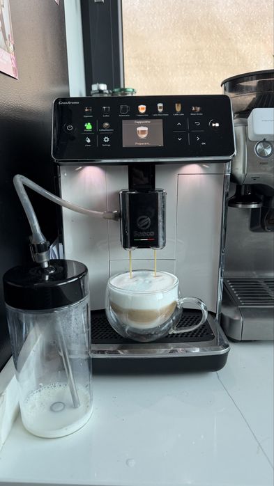Espressor automat SAECO GranAroma SM6580/20, 1.8l, 1500W, 15 bar, alb-negru